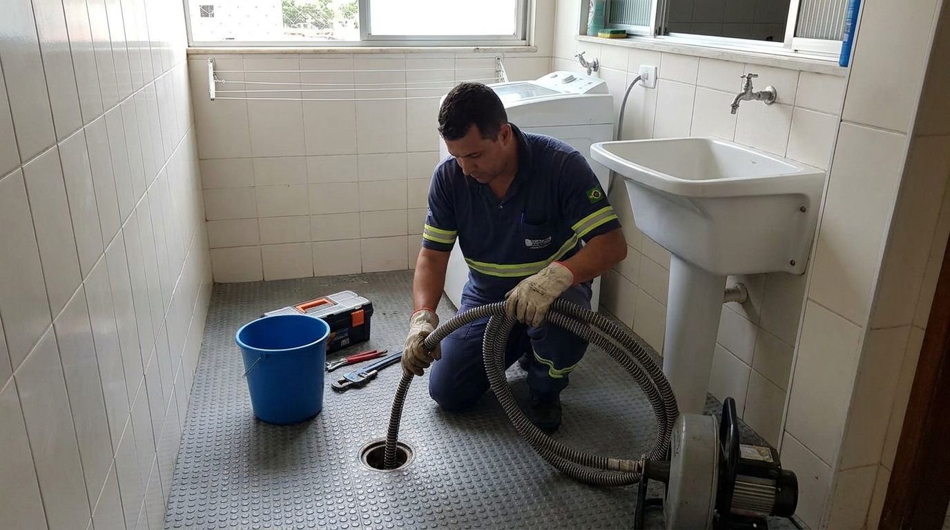 Desobstrução na Cozinha no Barroco, Macaé‑RJ